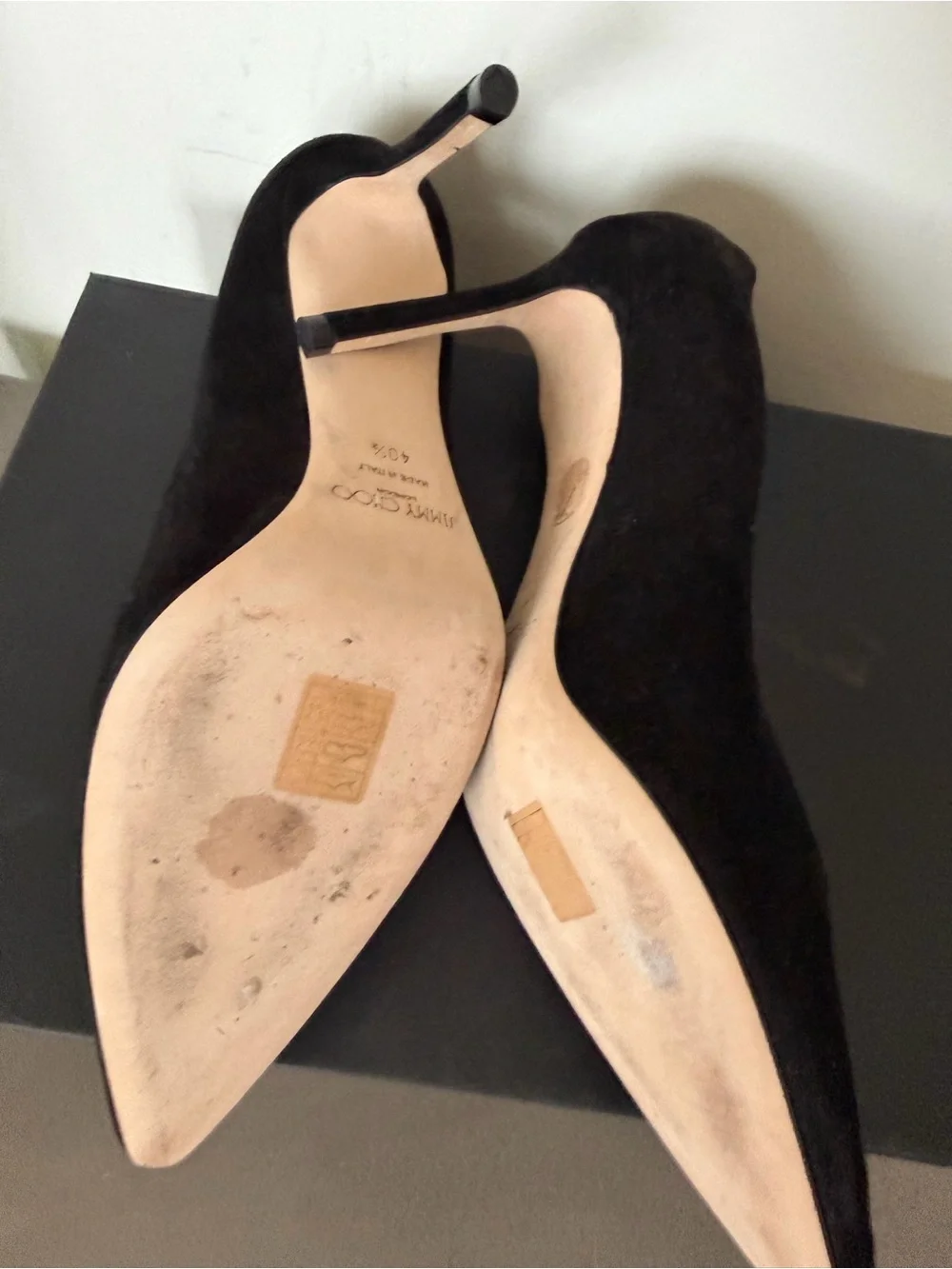 Jimmy Choo Black Suede Pointed Pumps
